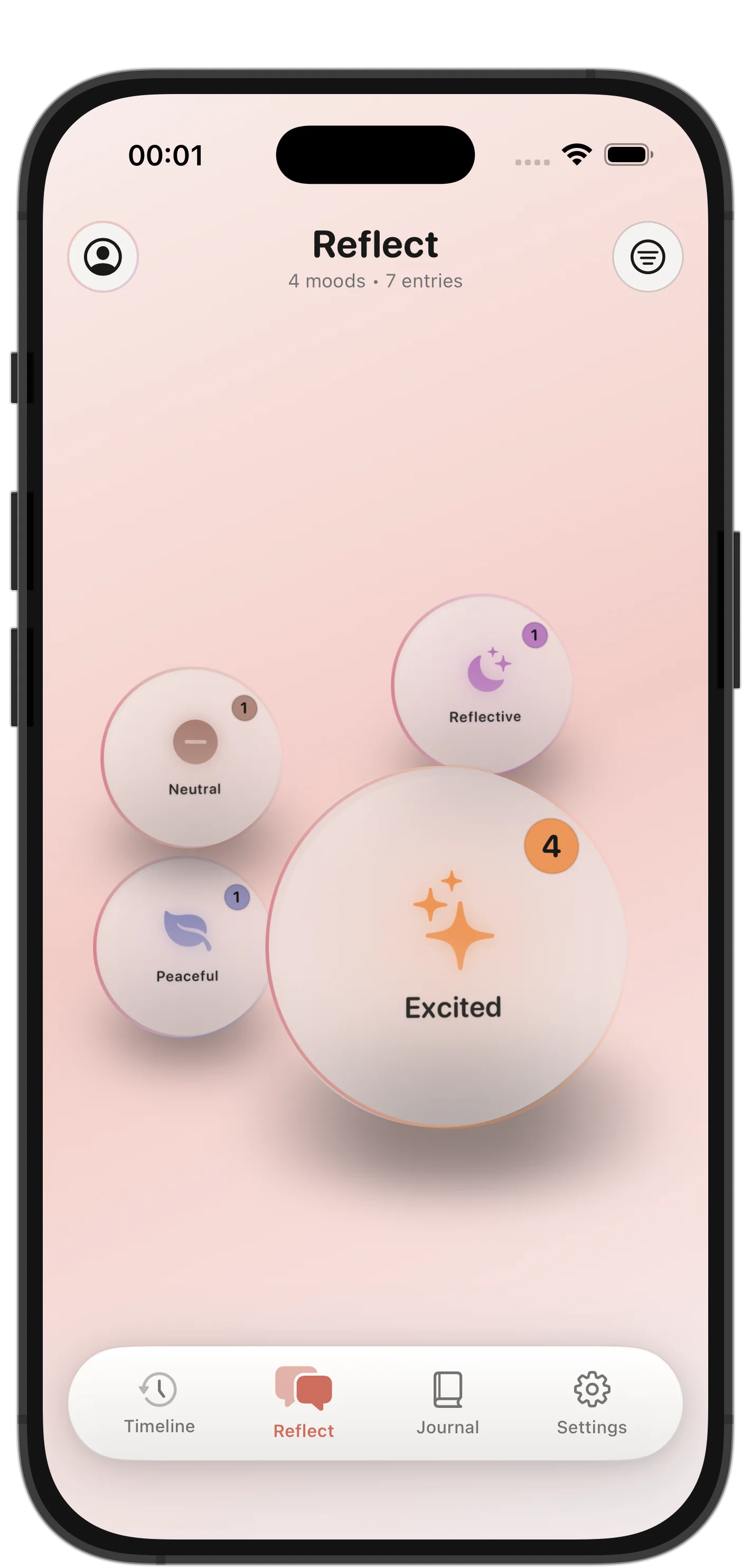 InkFiction AI journal app showing mood-matched visual art generation on iPhone